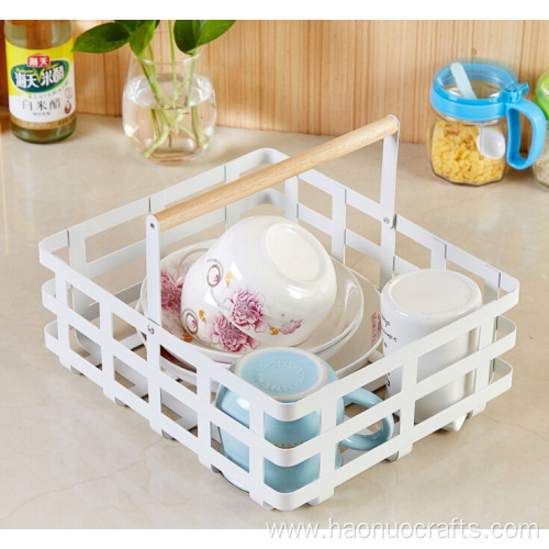 iron basket desktop grocery picnic basket